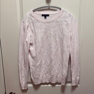 Banana Republic Light Pink Lace Knit Sweater Top